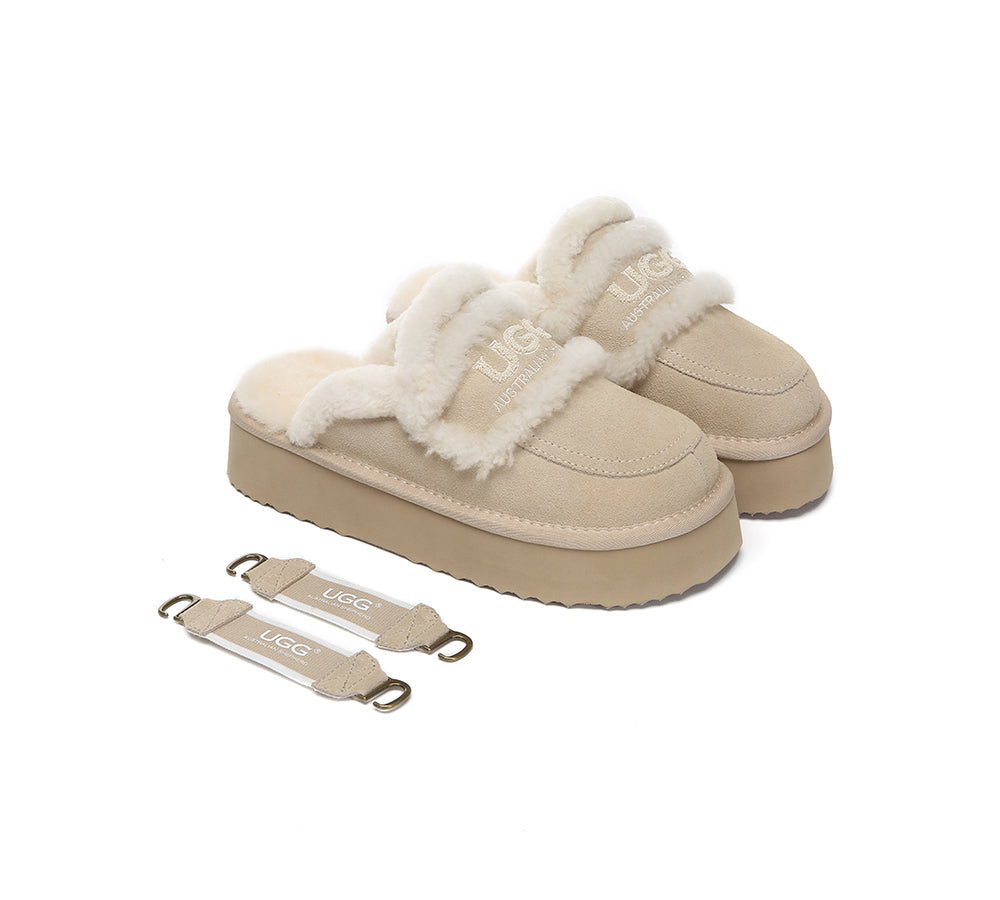 AUSTRALIAN SHEPHERD® UGG Slippers Women Removable Strap Slingback Platform Rilee