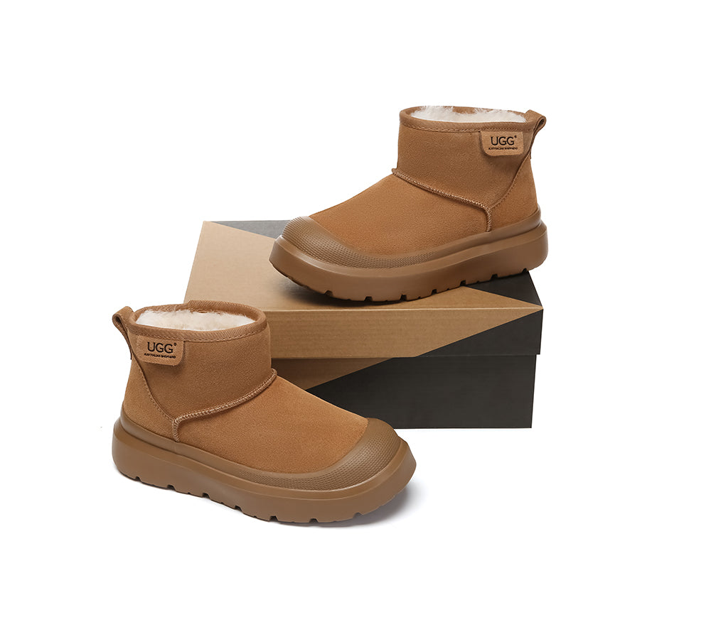 AUSTRALIAN SHEPHERD® UGG Boots Sheepskin Wool Ankle Chunky Platform Harrison