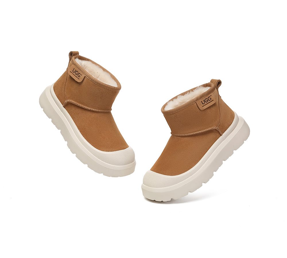 AUSTRALIAN SHEPHERD® UGG Boots Sheepskin Wool Ankle Chunky Platform Harrison