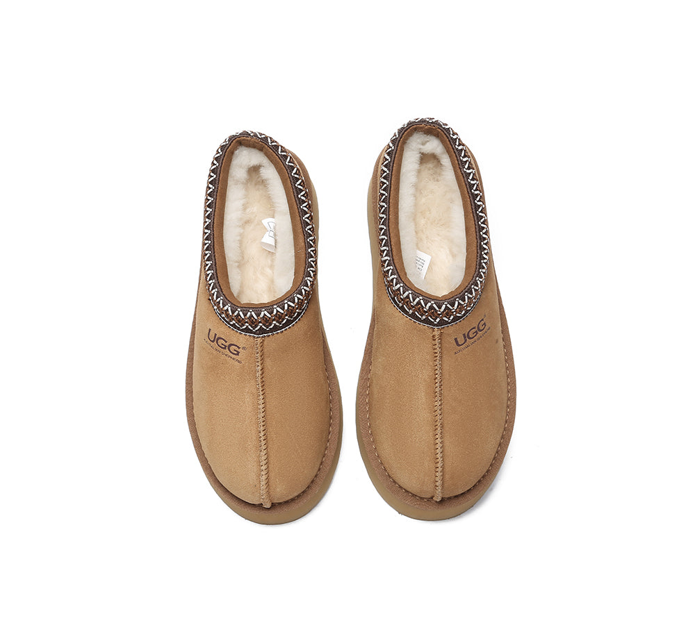 AUSTRALIAN SHEPHERD® UGG Slippers Sheepskin Wool Ankle Platform Tazzy Hippie - UGG EXPRESS