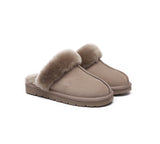 EVERAU® UGG Slippers Sheepskin Wool Suede Scuff Muffin - UGG EXPRESS