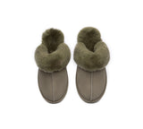 EVERAU® UGG Slippers Sheepskin Wool Suede Scuff Muffin - UGG EXPRESS