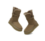 UGG EVERAU®  UGG Boots Women Sheepskin Wool Platform Short Valerie