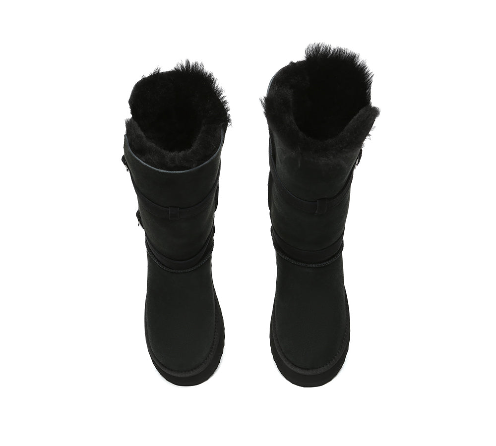 UGG EVERAU® UGG Boots Women Sheepskin Wool Knee High Platform Tall Valerie