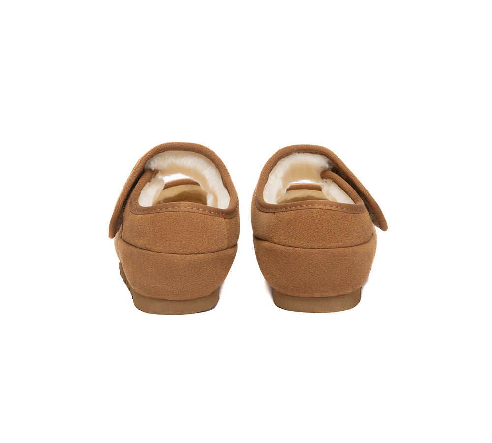 AUSTRALIAN SHEPHERD® UGG Kids Slippers Sheepskin Wool Adjustable Strap Mary Jane Velvi Kids UGG AUSTRALIAN SHEPHERD