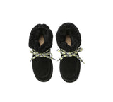 EVERAU® UGG Boots Women Sheepskin Wool Lace Up Ankle Platform Honour - UGG EXPRESS