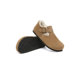 EVERAU® Adjustable Buckled Straps Suede Flat Clog Slippers Marla - UGG EXPRESS