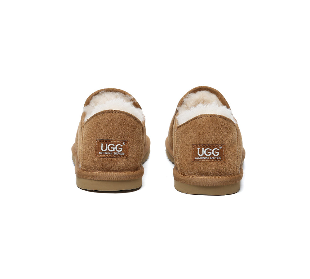 AUSTRALIAN SHEPHERD® UGG Slippers Men Sheepskin Wool Ankle Barn