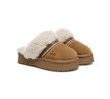AUSTRALIAN SHEPHERD® UGG Slippers Sheepskin Wool Knitted Platform Isle