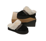 AUSTRALIAN SHEPHERD® UGG Slippers Sheepskin Wool Knitted Platform Isle