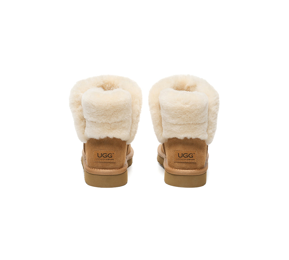 AUSTRALIAN SHEPHERD® UGG Boots Sheepskin Wool Shearling Lined Ankle Mini Oatha