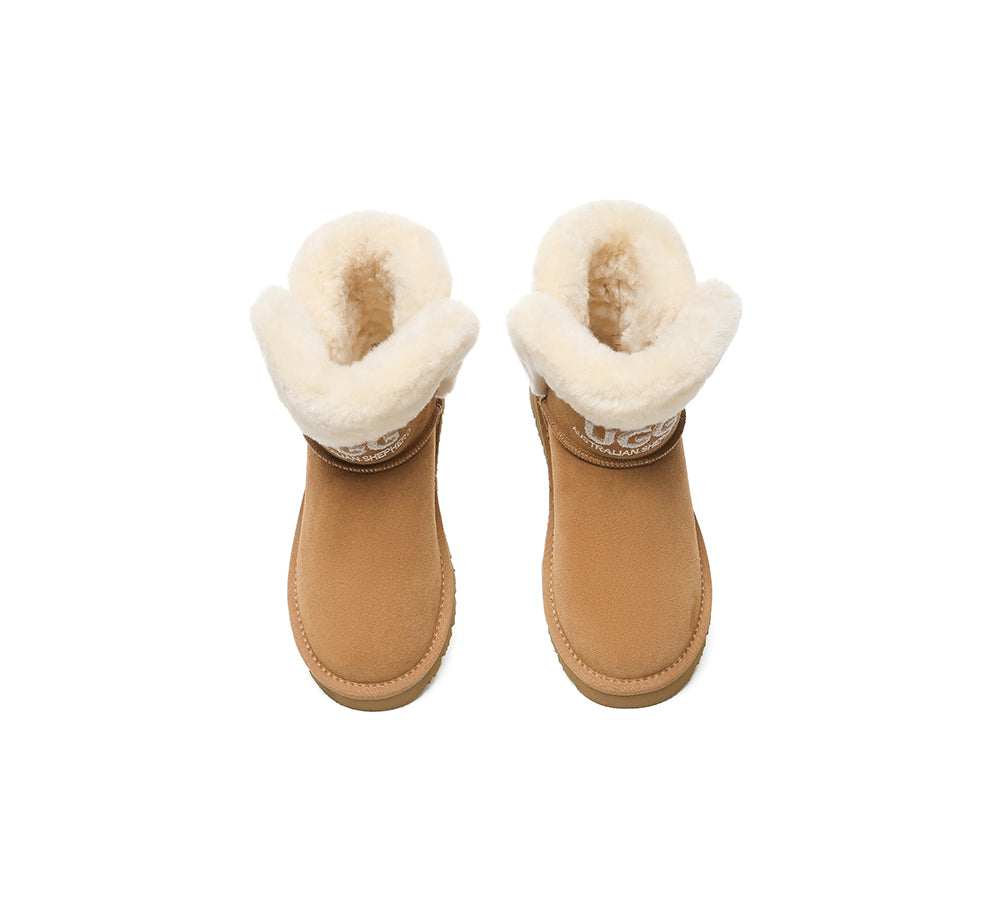 AUSTRALIAN SHEPHERD® UGG Boots Sheepskin Wool Shearling Lined Ankle Mini Oatha