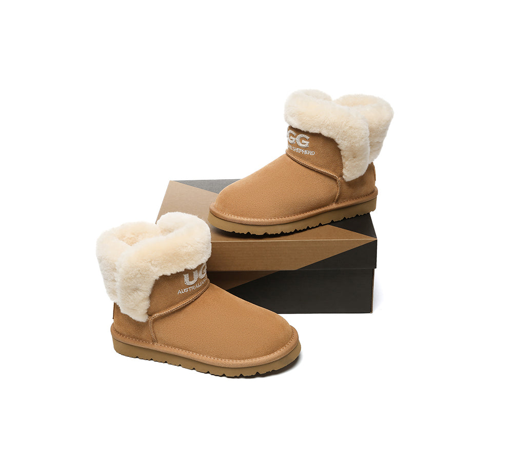 AUSTRALIAN SHEPHERD® UGG Boots Sheepskin Wool Shearling Lined Ankle Mini Oatha