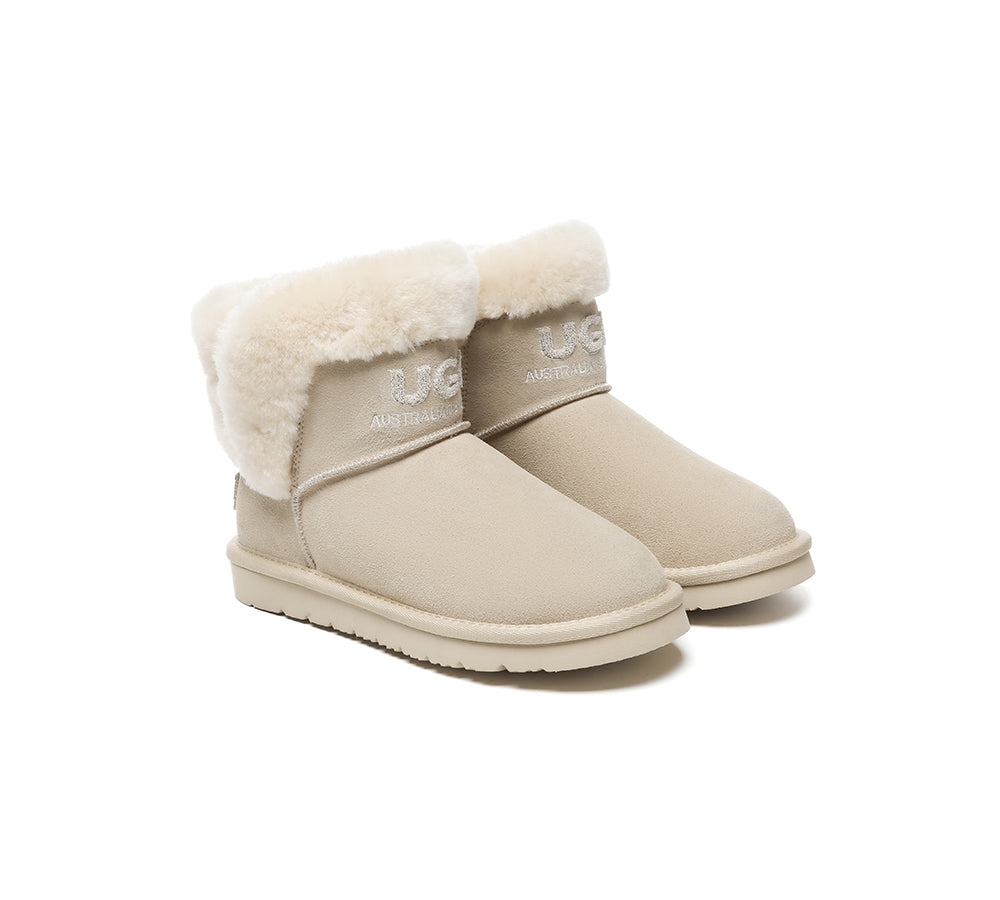 AUSTRALIAN SHEPHERD® UGG Boots Sheepskin Wool Shearling Lined Ankle Mini Oatha