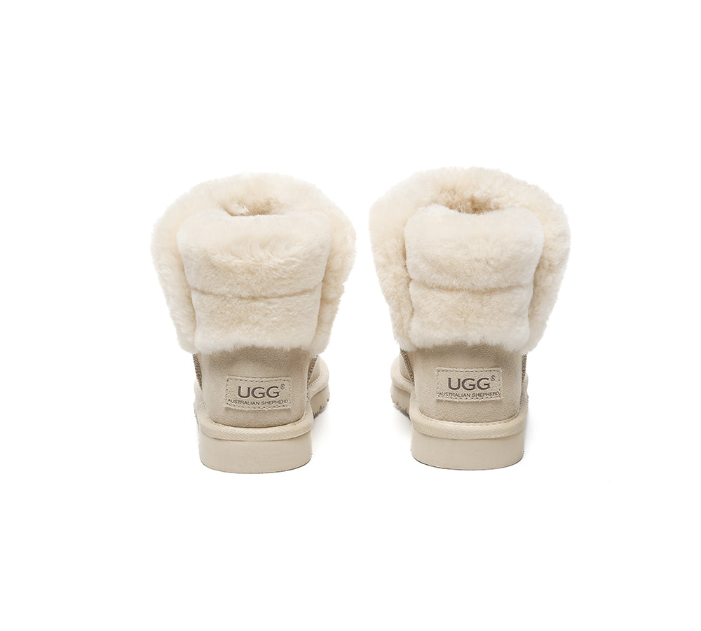 AUSTRALIAN SHEPHERD® UGG Boots Sheepskin Wool Shearling Lined Ankle Mini Oatha