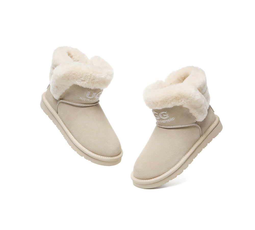 AUSTRALIAN SHEPHERD® UGG Boots Sheepskin Wool Shearling Lined Ankle Mini Oatha