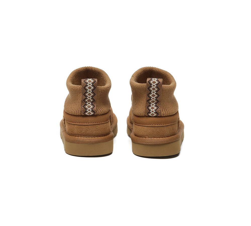 AUSTRALIAN SHEPHERD® UGG Slippers Kids Sheepskin Wool Stretchy Ankle Margaret