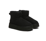 EVERAU® UGG Boots Sheepskin Wool Ankle Platform Thick Bottom Mini Classic - UGG EXPRESS