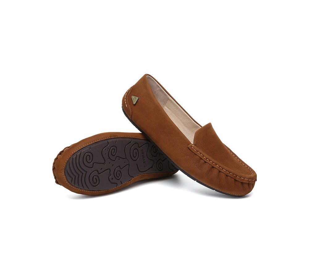 EVERAU® Women Suede Leather Moccasins Chic Soft Driving Loafers Morris EVERAU