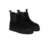 AUSTRALIAN SHEPHERD® UGG Boots Sheepskin Wool Elastic Band Platform Chelsie - UGG EXPRESS
