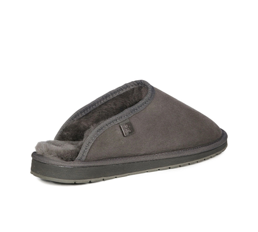 EMU® UGG Slippers Men Australian Made Sheepskin Wool Scuff Platinum Esperence EMU