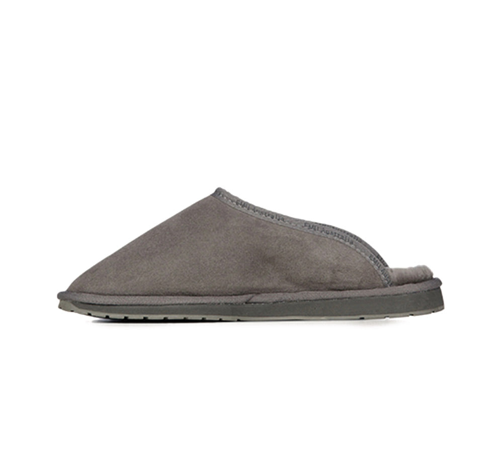 EMU® UGG Slippers Men Australian Made Sheepskin Wool Scuff Platinum Esperence EMU