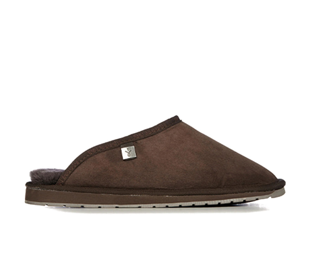 EMU® UGG Slippers Men Australian Made Sheepskin Wool Scuff Platinum Esperence EMU