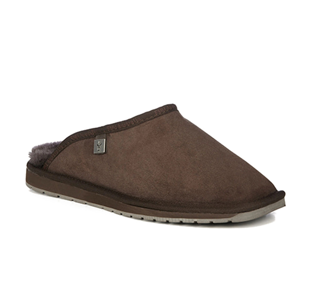 EMU® UGG Slippers Men Australian Made Sheepskin Wool Scuff Platinum Esperence EMU