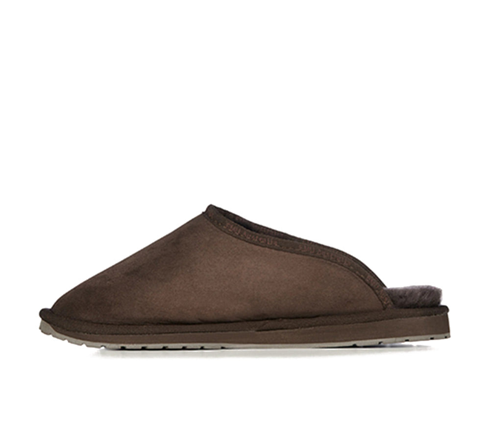 EMU® UGG Slippers Men Australian Made Sheepskin Wool Scuff Platinum Esperence EMU