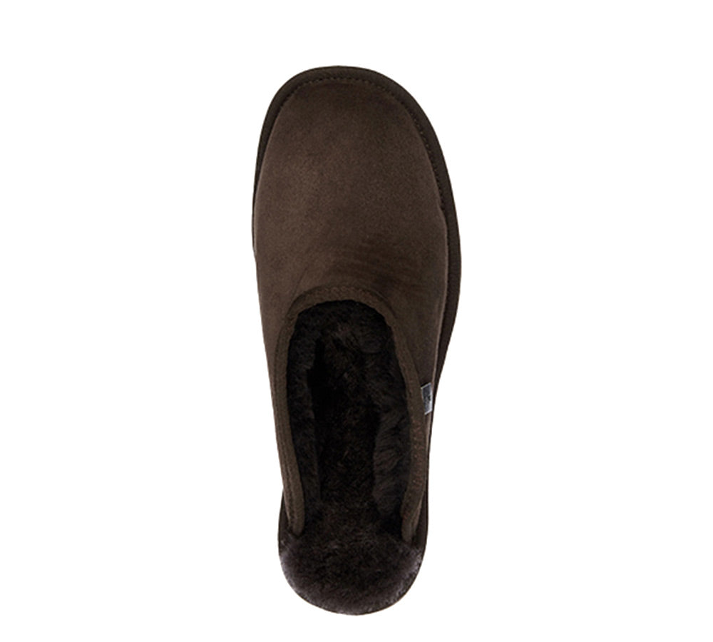 EMU® UGG Slippers Men Australian Made Sheepskin Wool Scuff Platinum Esperence EMU