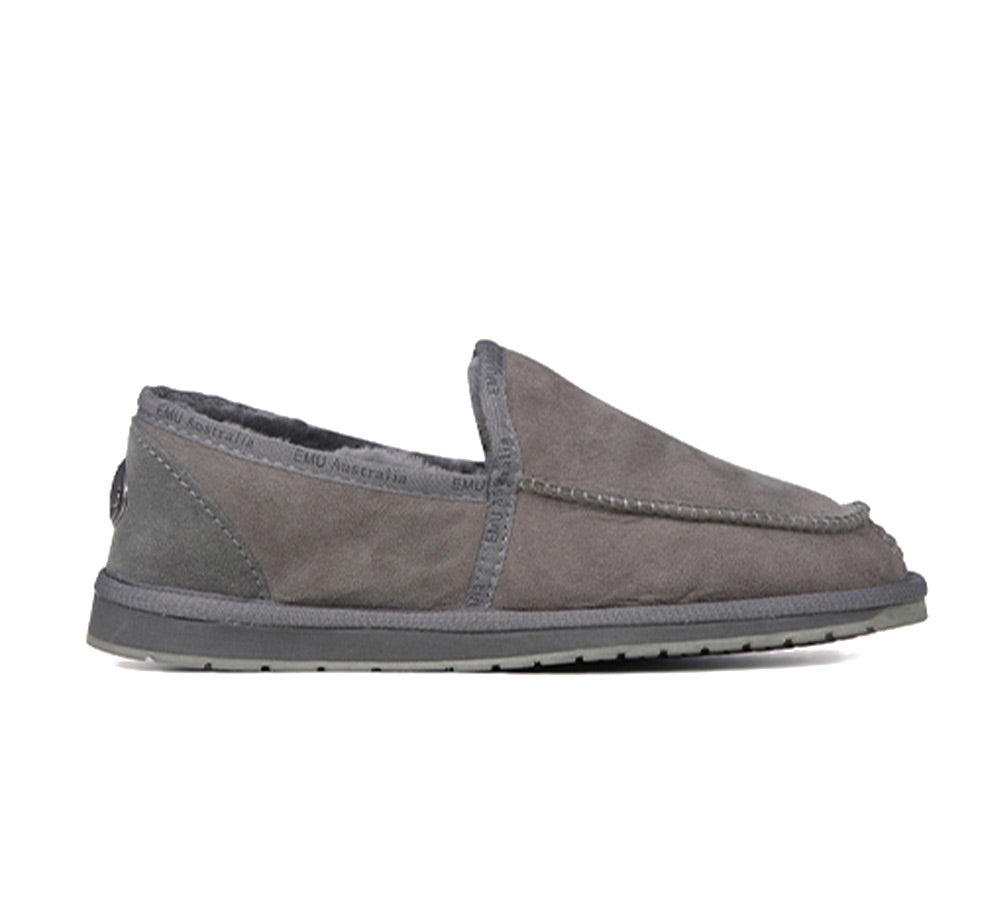 EMU® UGG Slippers Men Australian Made Sheepskin Wool Platinum Hume EMU