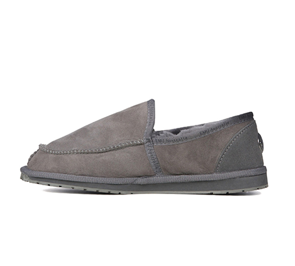 EMU® UGG Slippers Men Australian Made Sheepskin Wool Platinum Hume EMU