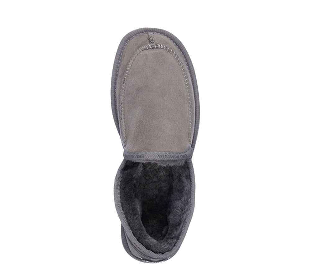 EMU® UGG Slippers Men Australian Made Sheepskin Wool Platinum Hume EMU