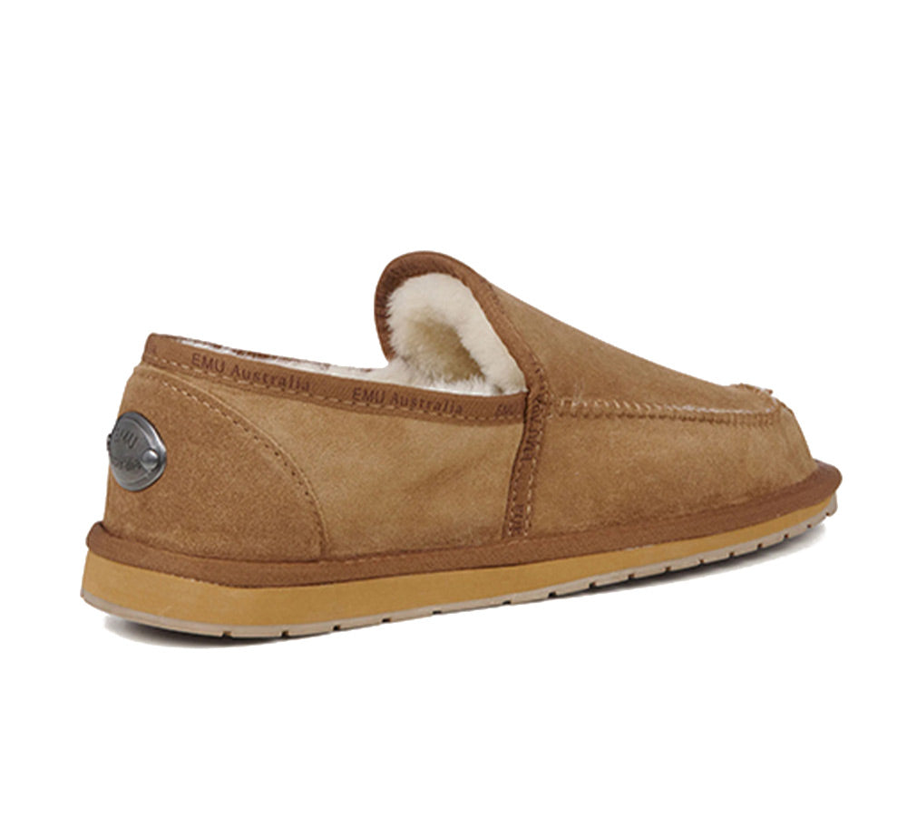 EMU® UGG Slippers Men Australian Made Sheepskin Wool Platinum Hume EMU