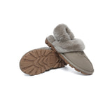 AUSTRALIAN SHEPHERD® 3-Way Style UGG Women Slippers Removable Wool Fluffy Strap Slingback Waffle UGG AUSTRALIAN SHEPHERD