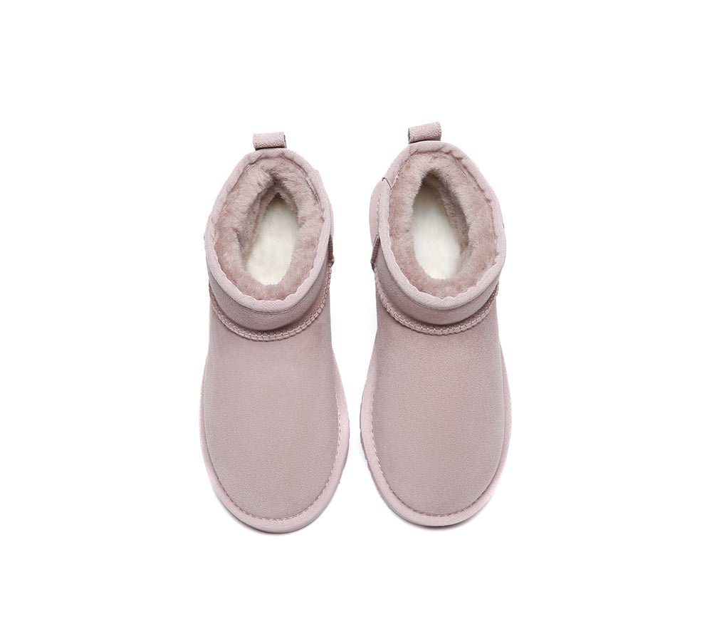 AUSTRALIAN SHEPHERD® UGG Boots Double Faced Sheepskin Wool Ankle Mini Boots Jade - UGG EXPRESS