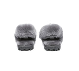 AUSTRALIAN SHEPHERD® 3-Way Style UGG Women Slippers Removable Wool Fluffy Strap Slingback Waffle UGG AUSTRALIAN SHEPHERD