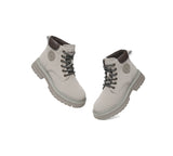 EVERAU® Women Leather Lace Up Chunky Boots Stephanie