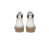 EVERAU® Women Leather Lace Up Chunky Boots Stephanie