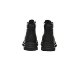 EVERAU® Women Leather Lace Up Chunky Boots Stephanie