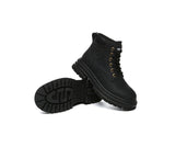 EVERAU® Women Leather Lace Up Chunky Boots Stephanie