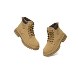 EVERAU® Women Leather Lace Up Chunky Boots Stephanie