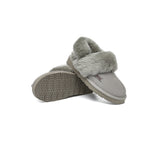 AUSTRALIAN SHEPHERD® UGG Slippers Women Removable Wool Strap Slingback Muffin Fluffy