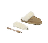 AUSTRALIAN SHEPHERD® UGG Slippers Women Removable Wool Strap Slingback Muffin Fluffy