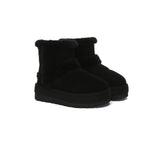 UGG EVERAU® UGG Boots Women Sheepskin Wool Shearling Lined Ankle Platform Udelia