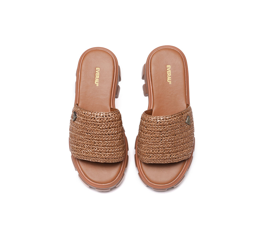 EVERAU® Women Woven Chunky Platform Sandals - UGG EXPRESS