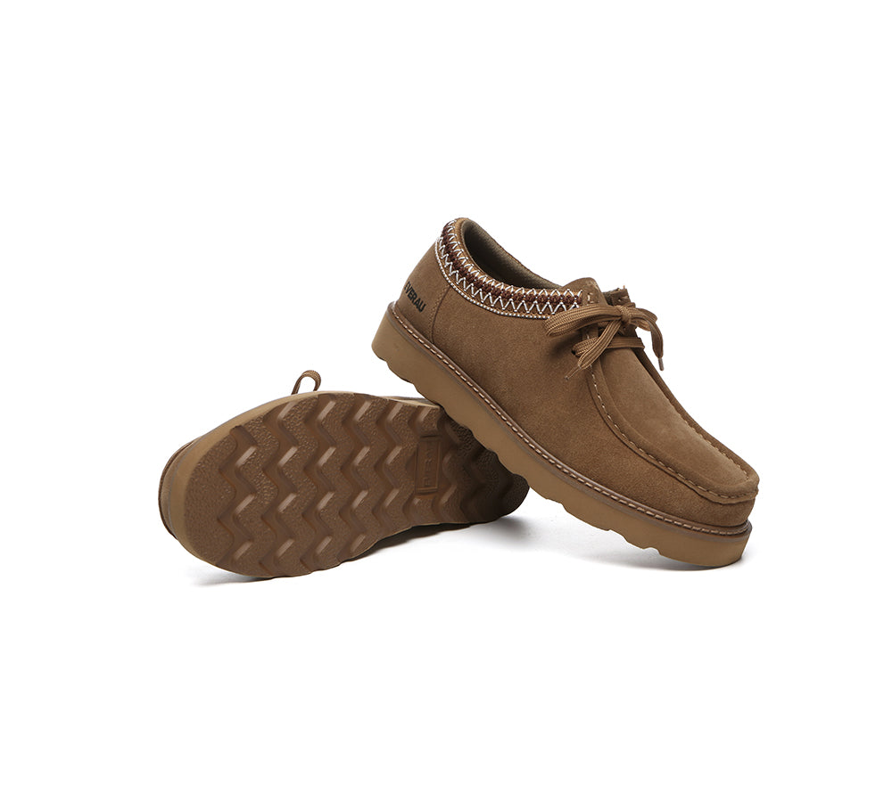 EVERAU® Men Leather Lace Up Casual Shoes Madison