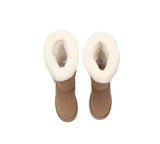 UGG EVERAU® UGG Boots Women Sheepskin Wool Shearling Lined Tall Platform Kazzi