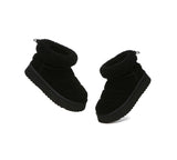 UGG EVERAU® UGG Boots Women Sheepskin Wool Drawstring Platform Payton