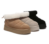 UGG EVERAU® UGG Boots Women Sheepskin Wool Drawstring Platform Payton